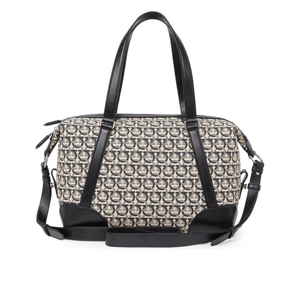 Salvatore Ferragamo Gancini quilted duffle carry on large bag shoulder bag - Picture 6 of 14